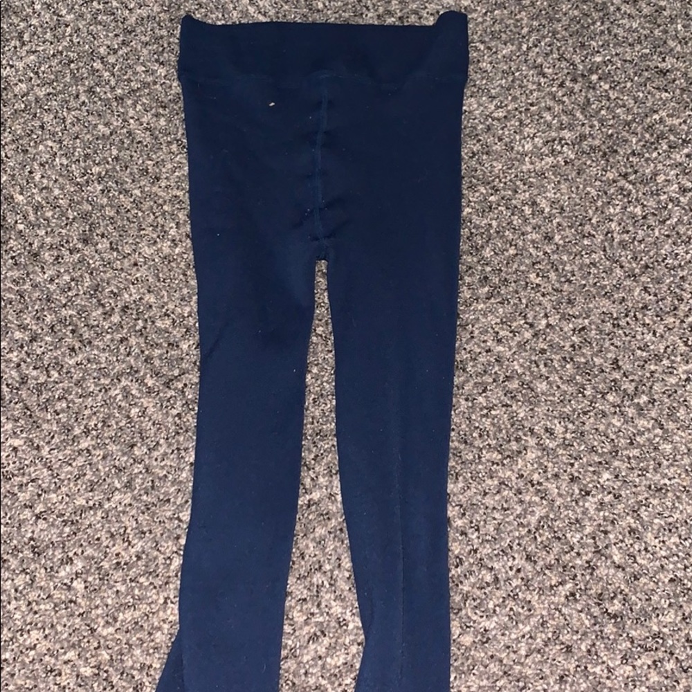 Blue leggings. Very thick